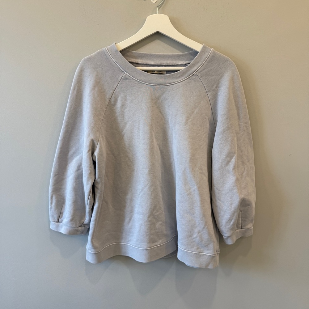 Madewell Gray Blue Raglan Sweatshirt